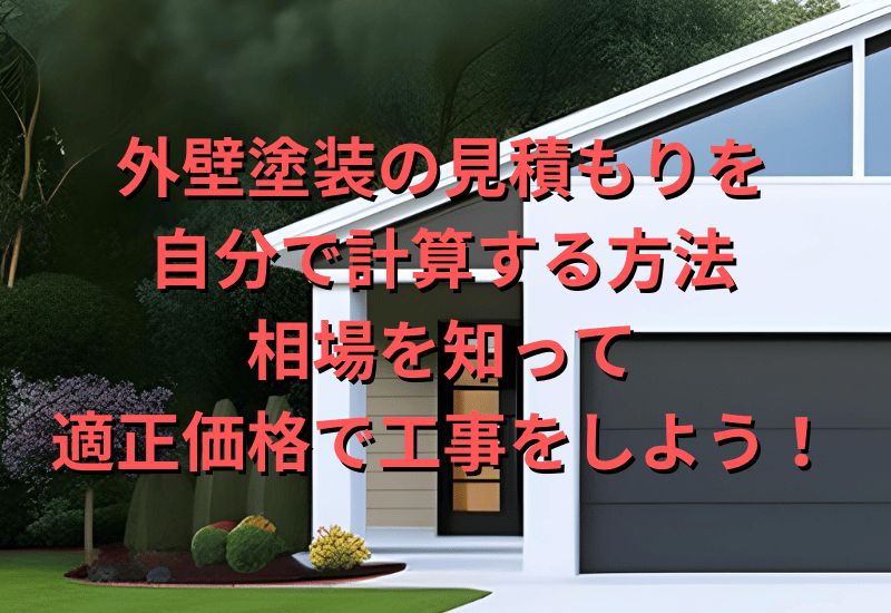 外壁塗装の見積もりを自分で計算する方法｜相場を知って適正価格で工事をしよう！